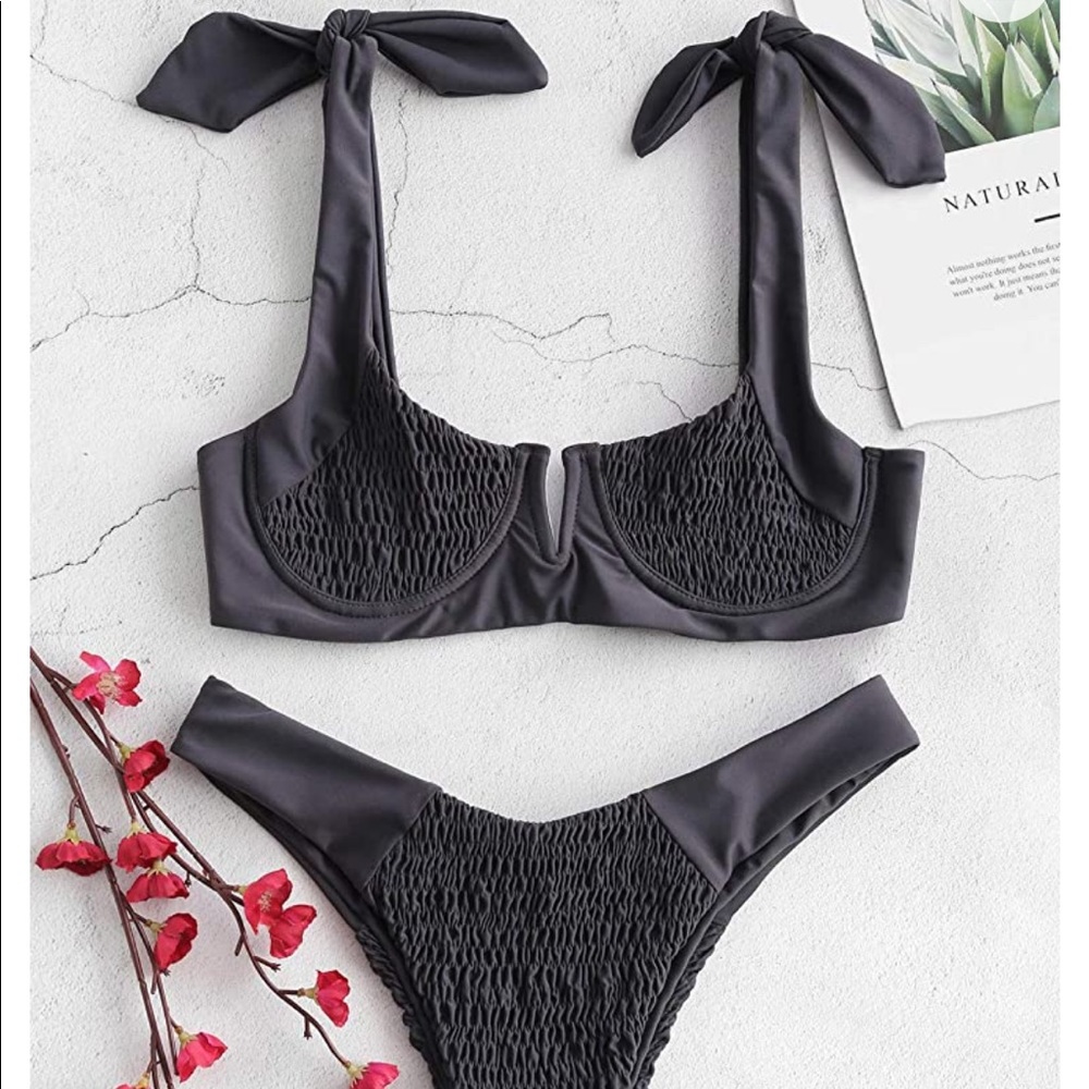 Zaful Grey Bikini